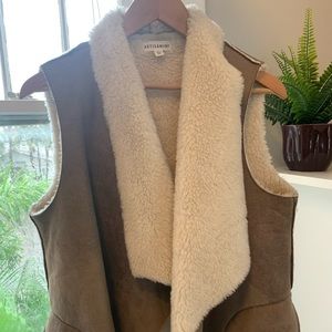 Faux fur winter vest